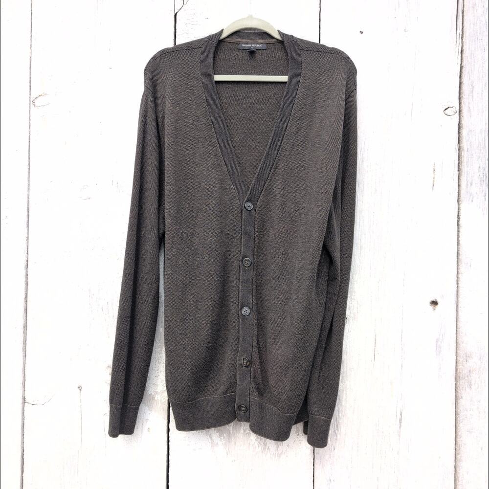 Banana Republic Cardigan Sweater Professor Preppy Academia Men's XL